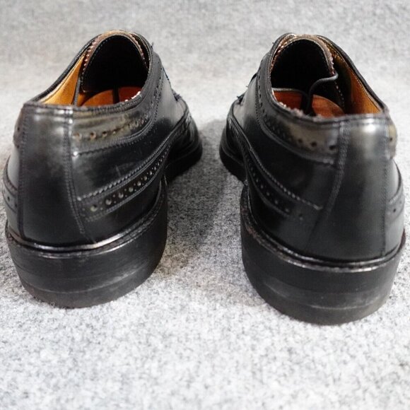 Florsheim Imperial 9 Black Long Wing Shell Cordovan Vintage - Picture 4 of 14